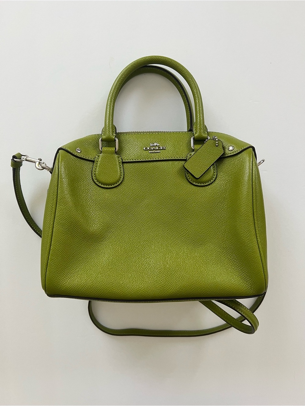 Coach Mini Bennett Crossgrain Leather Satchel